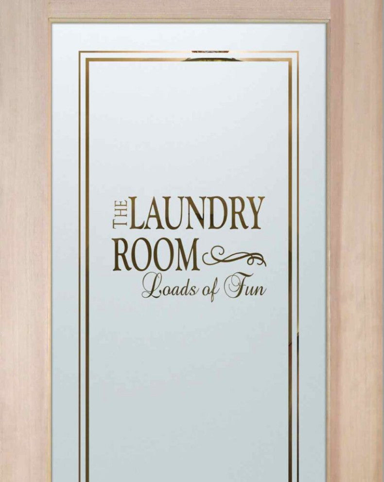 Laundry Door - Loads of Fun - Primed - 30" x 84" - Knob on Left - Push Open