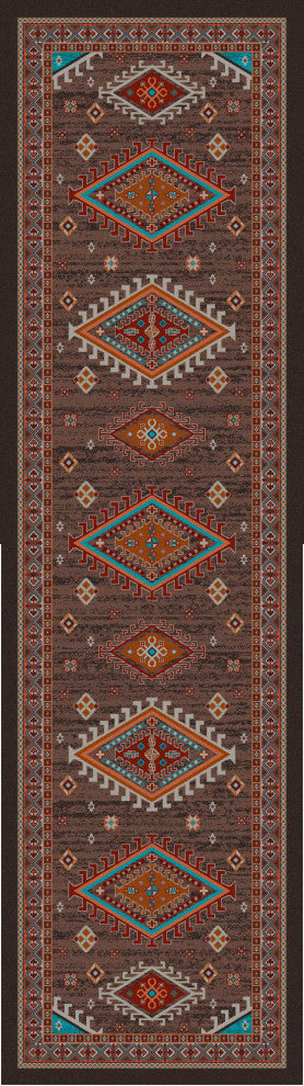 Persian Southwest, Brown, 2'x8'