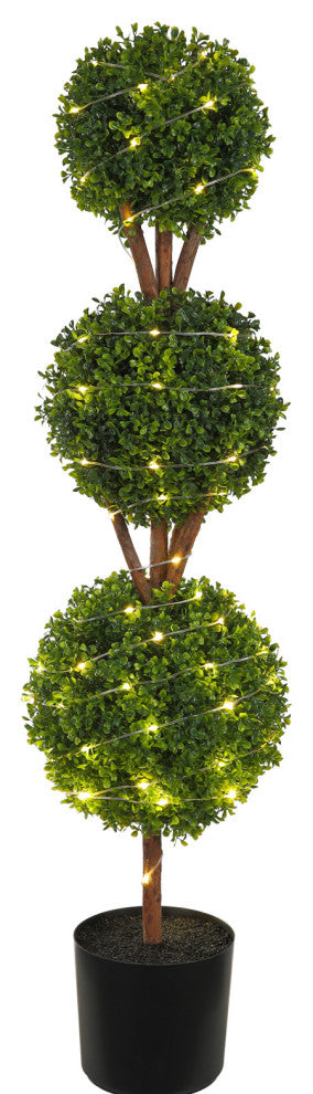 VEVOR 4' Artificial Topiary Tree Faux Plant w/ Replaceable Leaves Home Decor