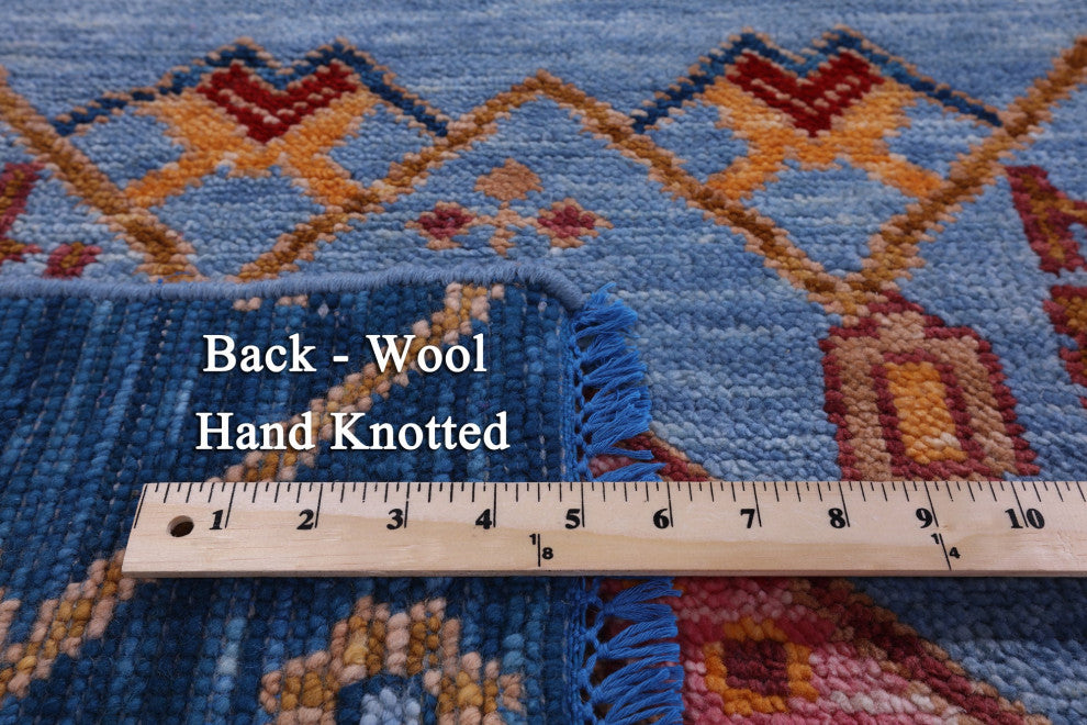 Handmade Moroccan Wool Rug 9' 1" X 12' 4" - Q15414