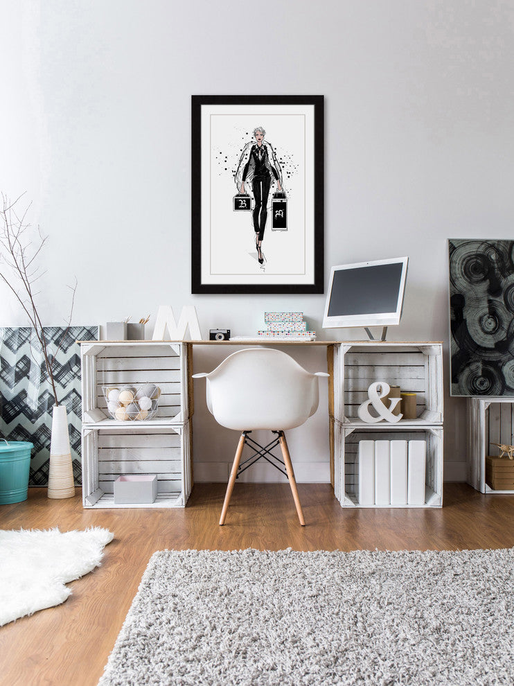 "Queen Bae" Framed Paper Print by Loretta So, 40x45 cm