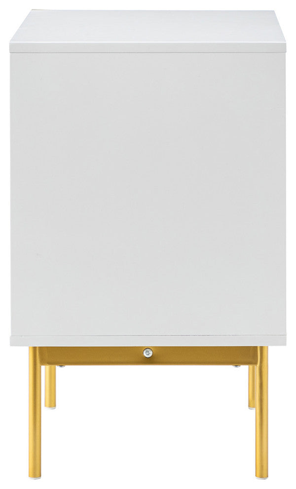 Nightstand With 2-Drawer 25.2'' Tall, White