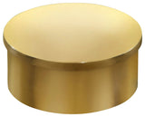 Polished Brass Flush End Cap 2" OD