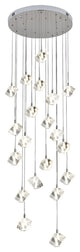 Nice | Crystal Staircase Chrome Chandelier, L26