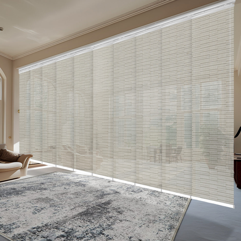 Eliana 10-Panel Track Extendable Vertical Blinds 120-218"W