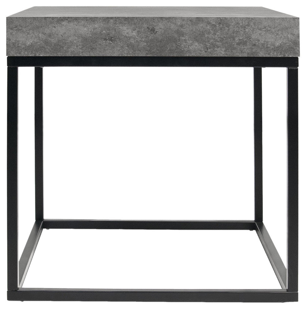 Modern Metal And Concrete Look Side Table