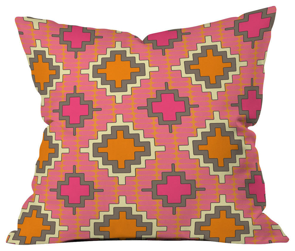 Sharon Turner Tangerine Kilim Outdoor Throw Pillow