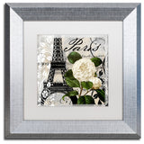 Color Bakery 'Paris Blanc I' Art, Silver Frame, White Matte, 11"x11"