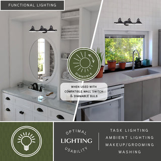 Akron 3-Light Vanity Oil Rubbed Bronze and Matte White