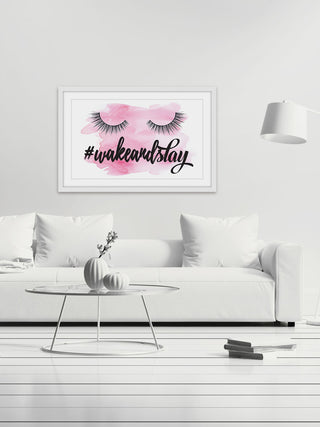 Marmont Hill, "Wake Up and Slay Pink" by Amanda Greenwood Framed Painting, 45x30