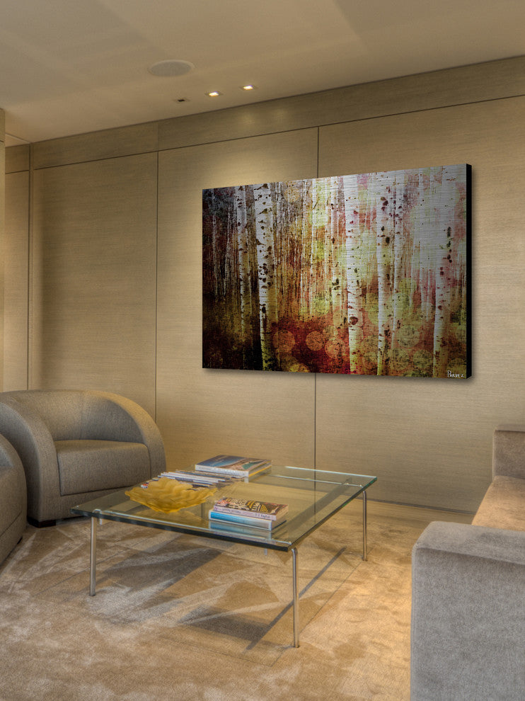 "Aspen" UV Ink Print on Brushed  Aluminum, 36"x24"