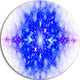 Blue Illustration Pattern, Abstract Digital Art Round Wall Art, 23"