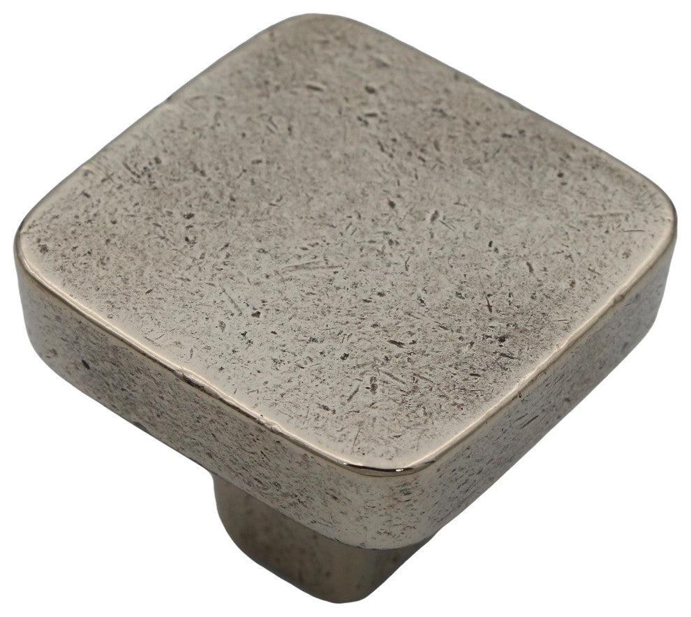 Milano Knob, White Bronze, Square Knob