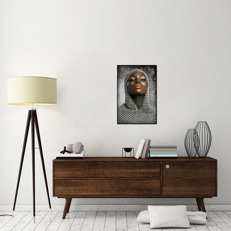 "The Warrior" Framed Canvas Giclee by Baden Bowen, 21x31"