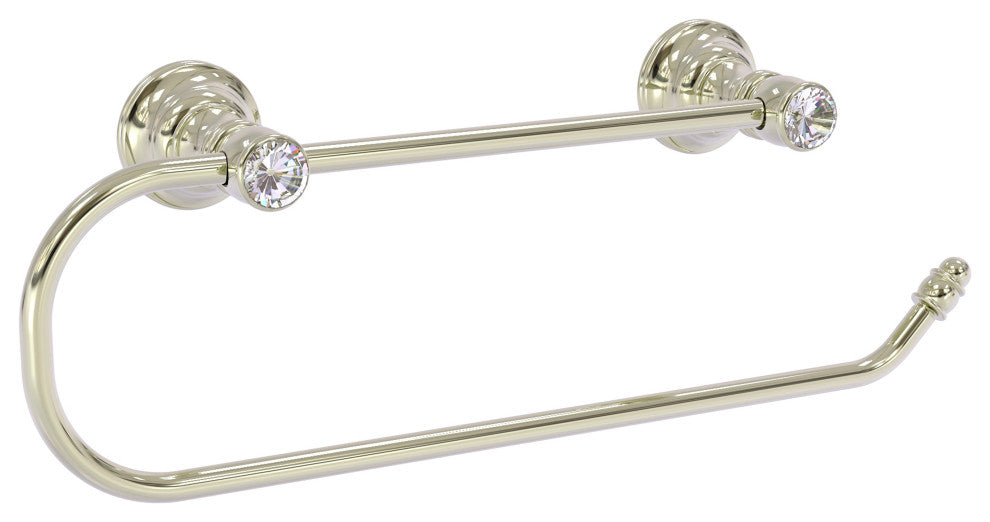 Carolina Crystal Wall Mounted Paper Towel Holder, Polished Nickel