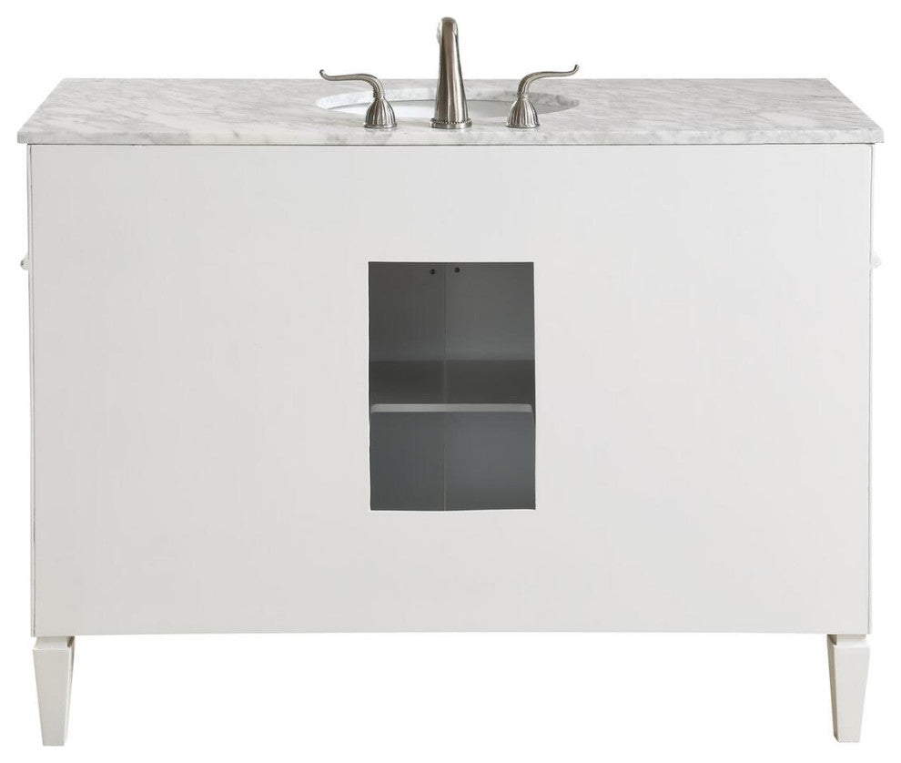 48" Single Bathroom Vanity Set, White