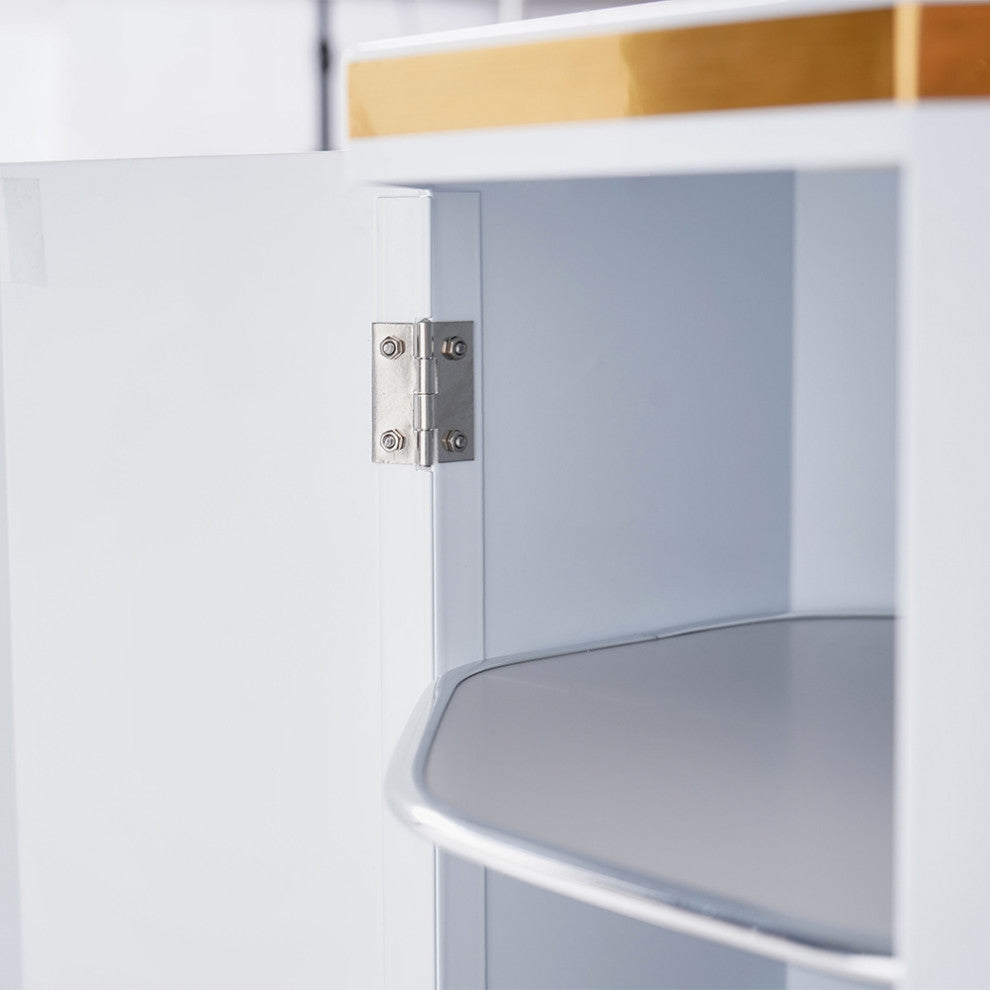 Round Swivel Shoes Storage Cabinet Tall And Narrow Shoe Cabinet Closet White, Small