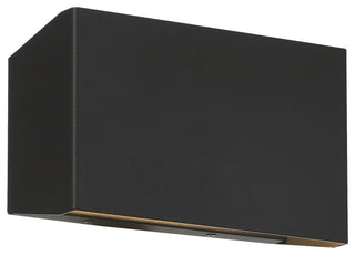 Amora Bi-Directional Wide Outdoor LED Wall Mount, Black