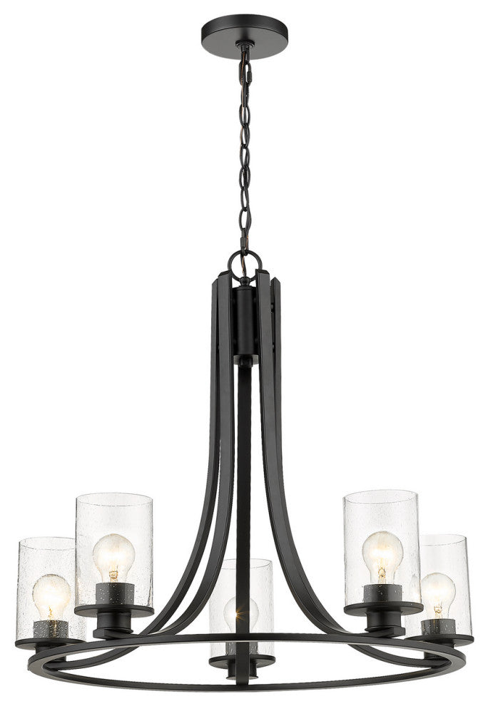 Zlite 492-5MB 5-Light Chandelier, Clear Seedy