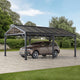 Sunjoy 20''x14'' Metal Carport, Outdoor Living Pavilion, Gazebo