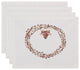 Natural Wreath 18"x14" Off White Holiday Print Placemat, Set of 4