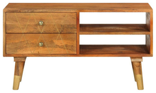 vidaXL TV Stand TV Unit Sideboard TV Console Media Cabinet Solid Mango Wood
