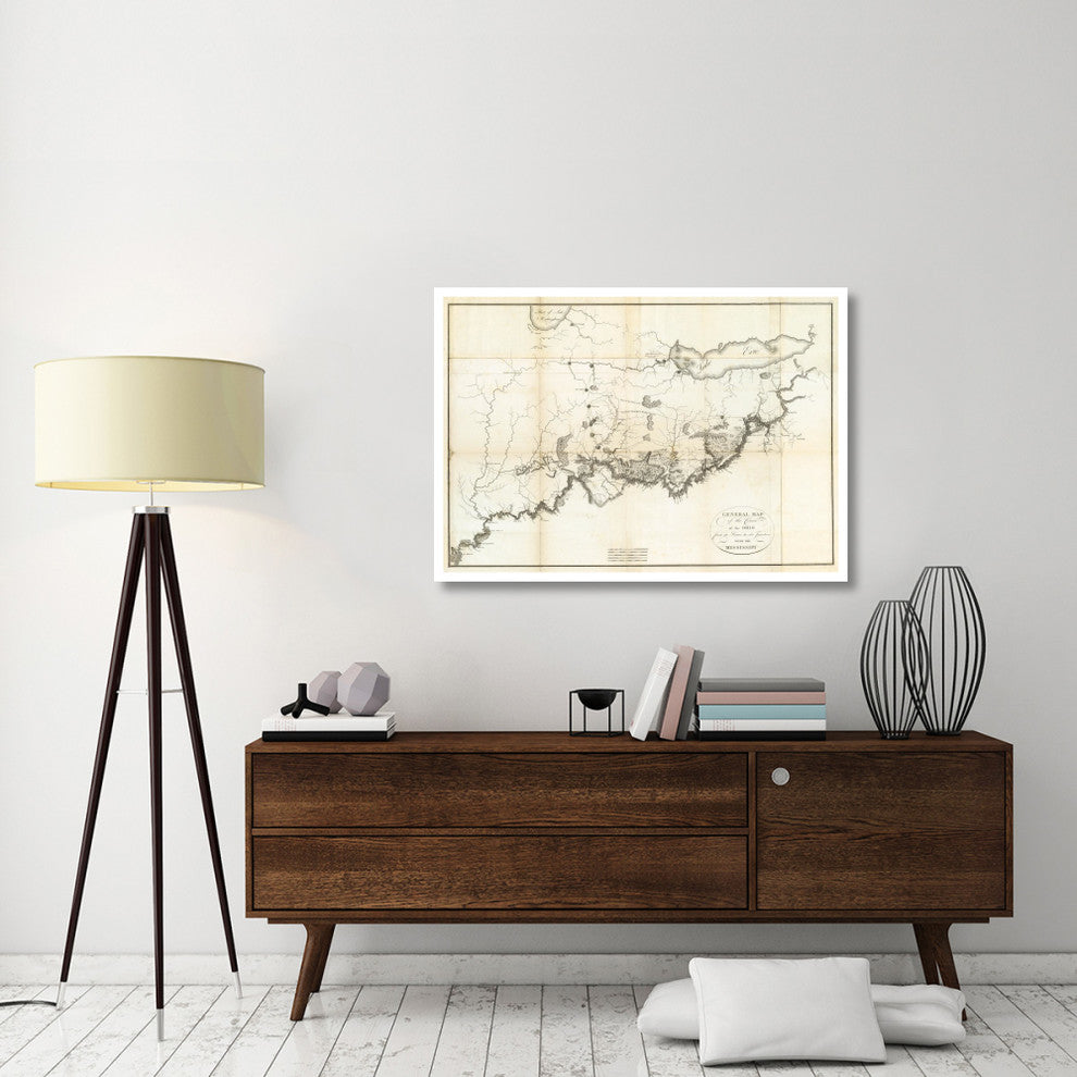 "General Map of the Course of the Ohio, 1796" Paper Art, 46"x33"