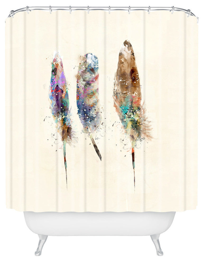 Deny Designs Brian Buckley Free Feathers Shower Curtain