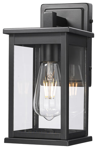 1 Light 7 in. Powder Coated Black Outdoor