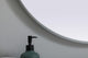 Metal Frame Oval Mirror 30X36 Inch, Silver