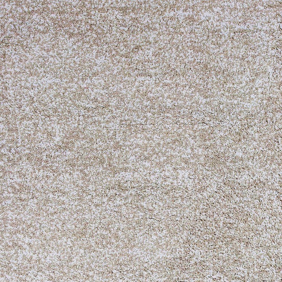 HomeRoots 8'x10' Ivory Heather Hand Woven Indoor Shag Area Rug