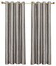 Laguna 100% Polyester Jacquard Grommet Curtains, Set of 2, Silver, 104"x84"
