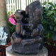 Sunnydaze Rock Falls Outdoor Solar Water Fountain, Solar-on-Demand, 22"