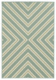 Oriental Weavers Riviera Blue/Ivory Geometric Indoor/Outdoor Rug 5'3"X7'6"