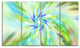 Dance of Bright Spiral Green Flower, Floral Canvas Art Print, 48"x28", 4 Panels