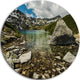 Pond In Five Lakes Valley, Landscape Round Wall Art, 11"