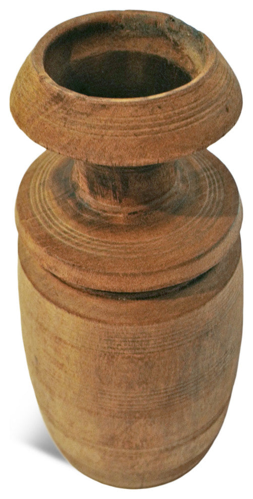 Consigned Old India Wood Pot 2