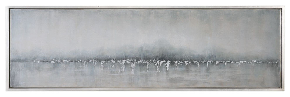 Uttermost 35347 71 Inch x 21 Inch "Tides Edge" Framed Art Print - Silver Leaf