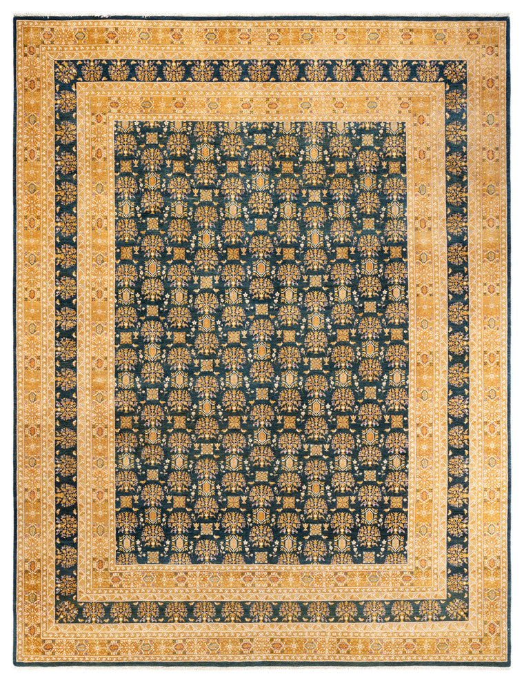 Mogul, One-of-a-Kind Hand-Knotted Area Rug Green, 9' 3 x 11' 10