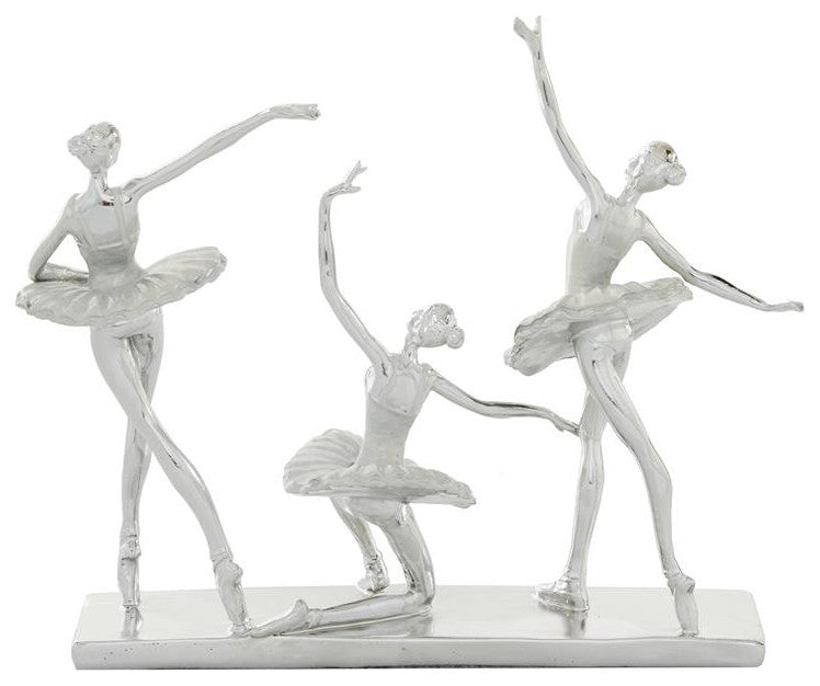 Silver Glam Dancer Sculpture