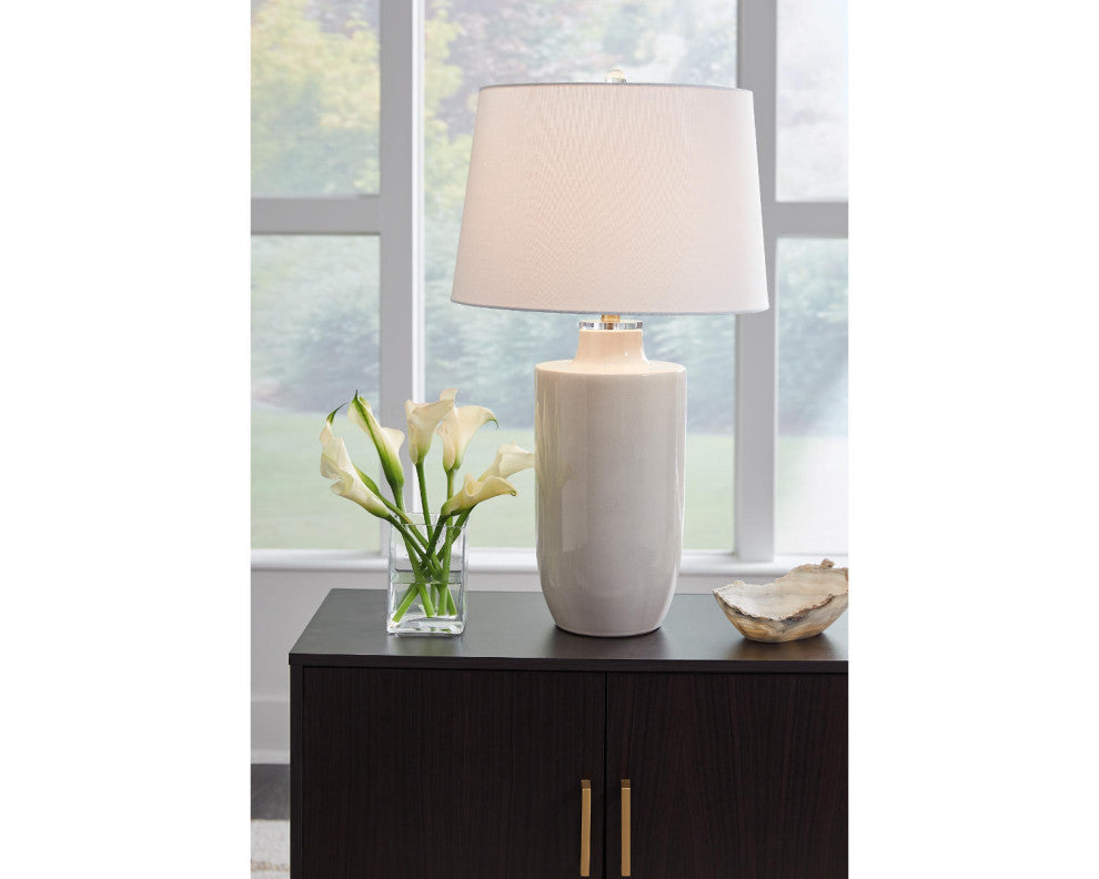 Cylener Off White Table Lamp