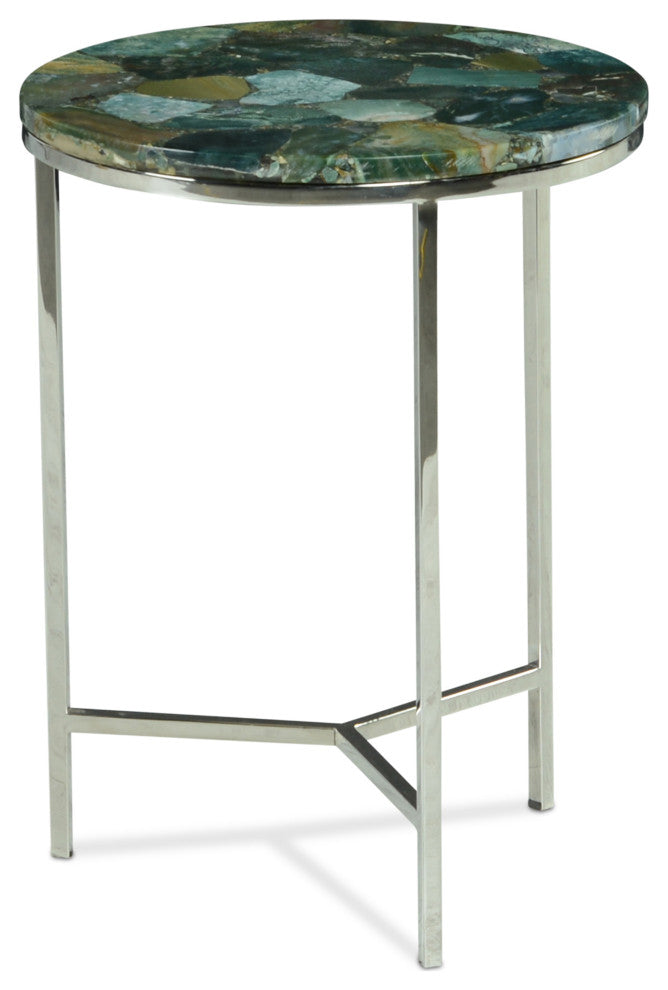 Foster Agate Top Round Chairside Table