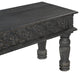 Wiley 7-piece Carved Solid Wood Dining Set, Black