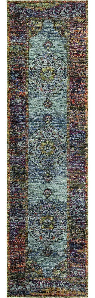 Oriental Weavers Andorra Blue/ Multi Oriental Indoor Area Rug 7'10"X10'10"