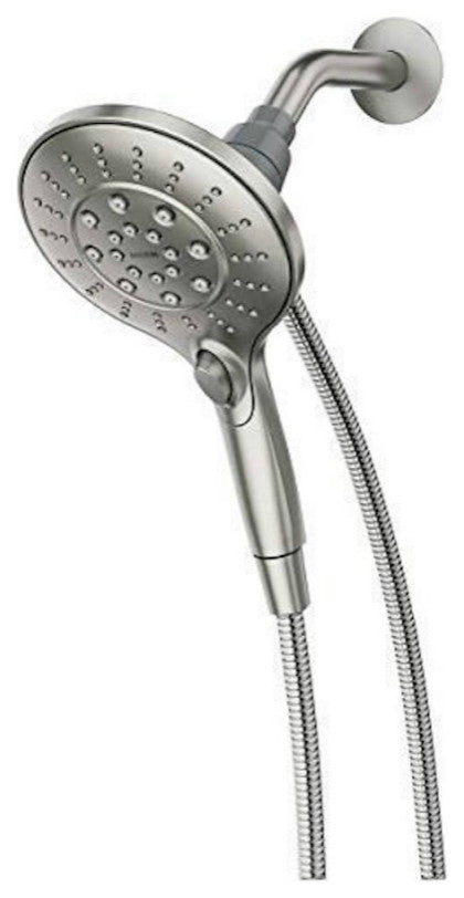 MoenÂ® 26112SRN Engage 6-function Spray Head Hand Held Showerhead, Brush Nickel