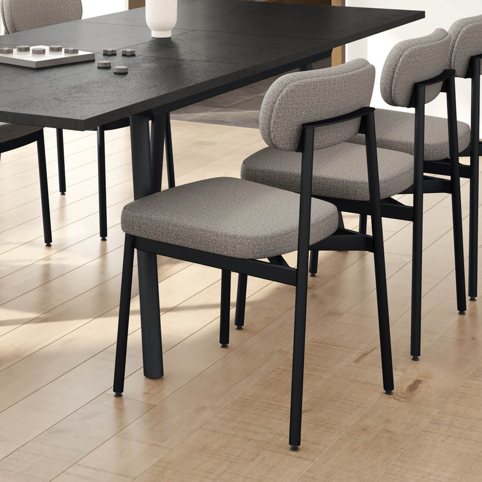 Amisco Faber Extendable Dining Table, Basalt Tfl / Black Metal