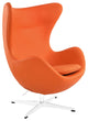 Modern Contemporary Living Room Leather Lounge Chair Black, Orange