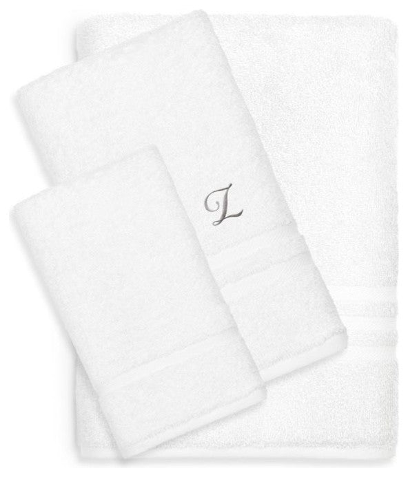 Denzi 3-Piece Towel Set Monogrammed Letter, Z