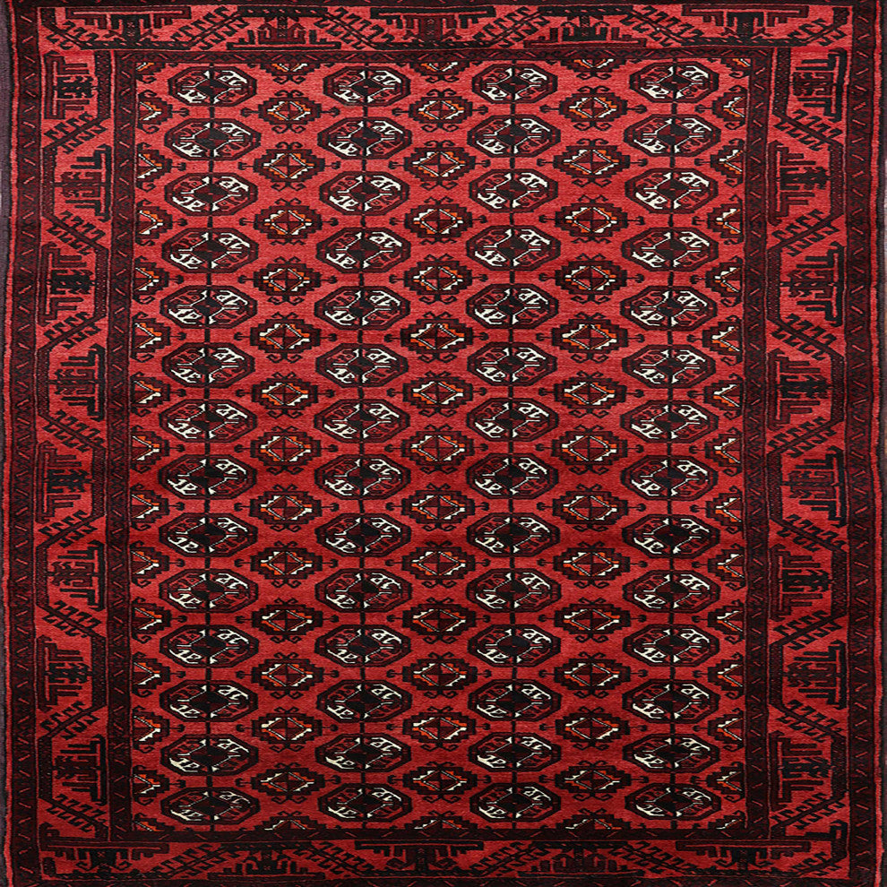 Ahgly Company Indoor Square Mid-Century Modern Area Rugs, 8' Square