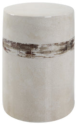 Uttermost Comanche White Ceramic Garden Stool